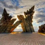 The photograph of the monument of IX museum in Kaunas